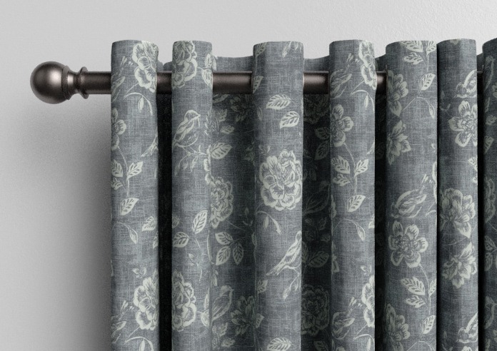 Bird Garden, Charcoal - Made to Measure Curtains - Image 12